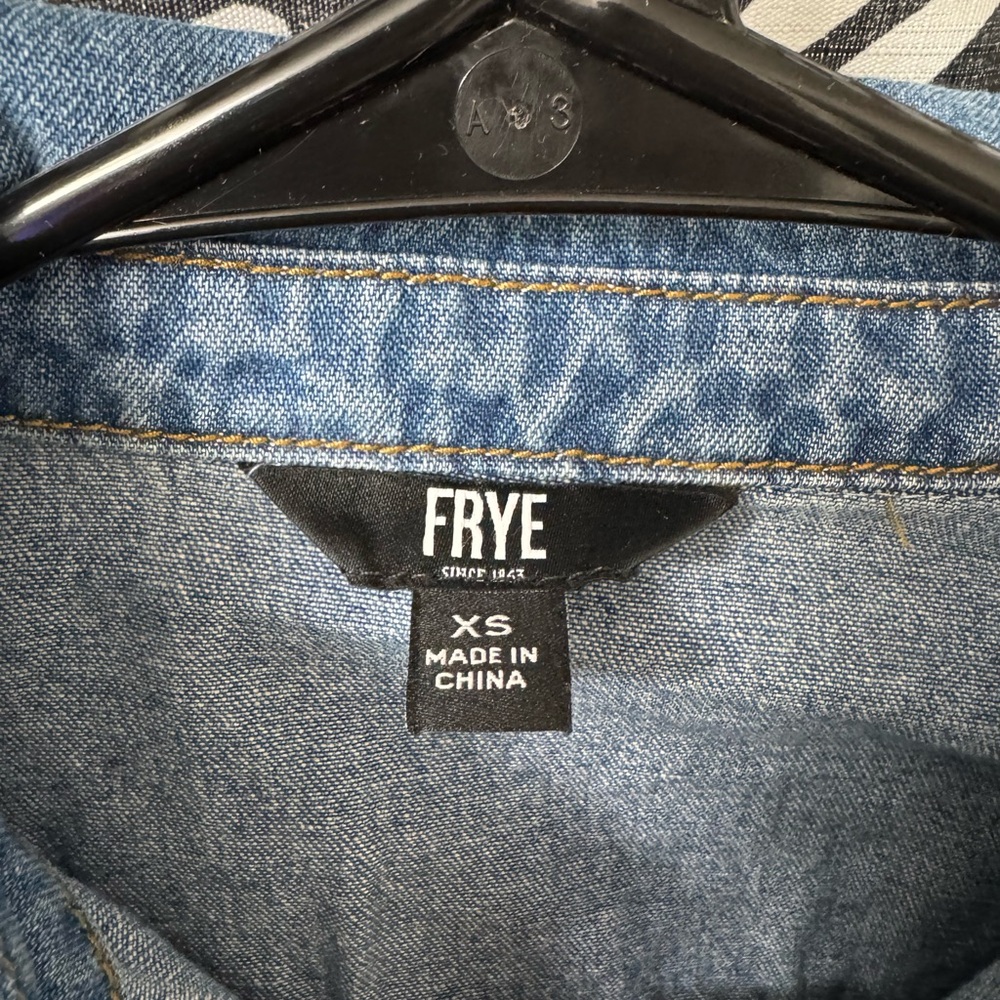 Frye Blue Long Sleeve Denim Dress - Picture 5 of 9